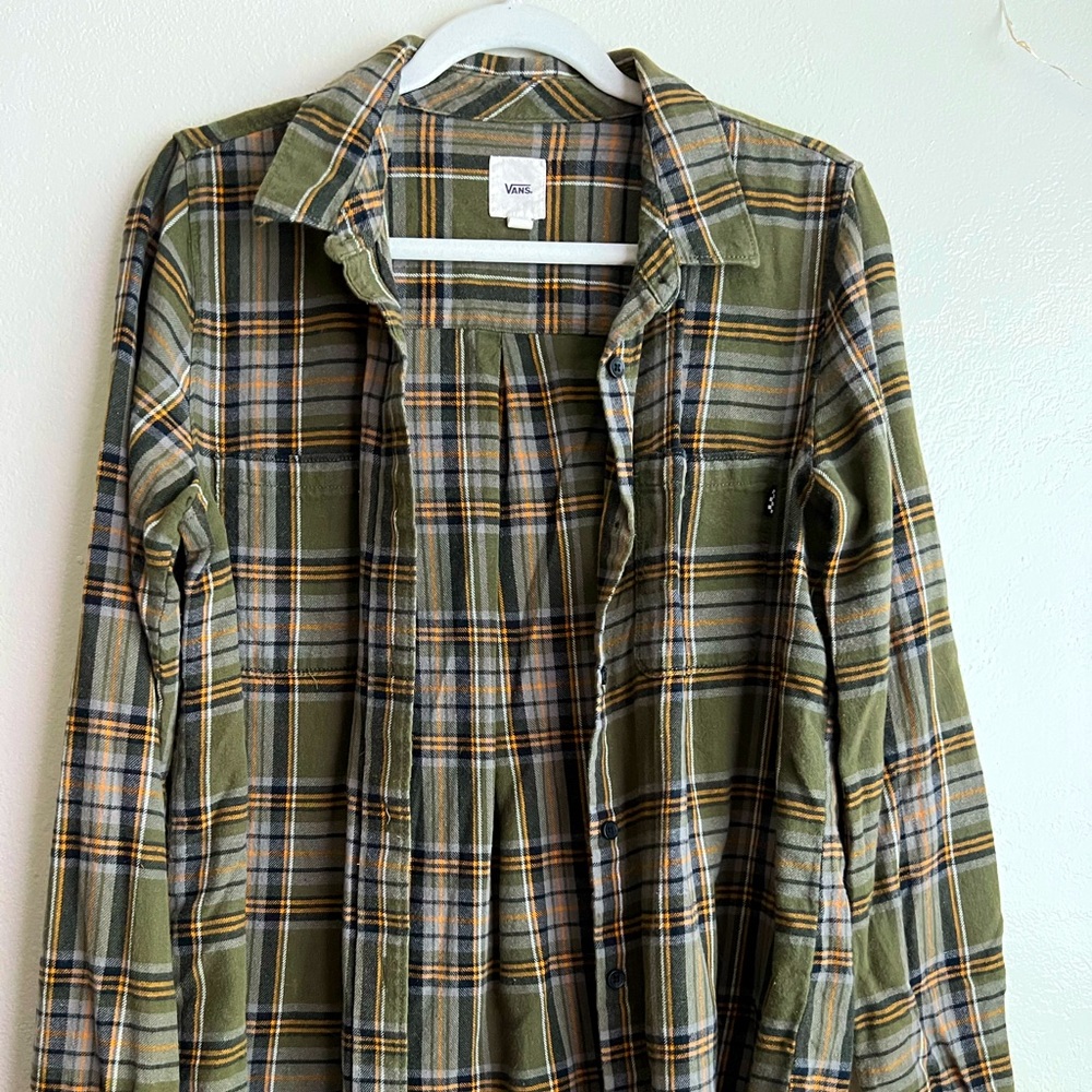 Vans forest green flannel